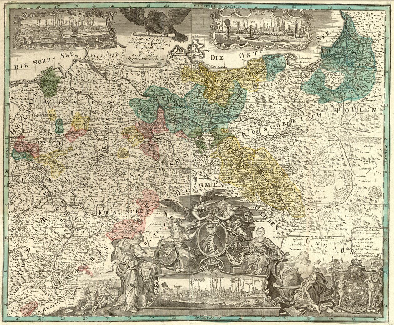 Generalkarte der gesamten königlichen preußischen Länder von Johann David Schleuen