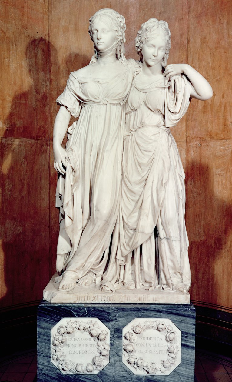 Doppelstatue der Prinzessinnen Louise (1776-1810) und Frederica (1778-1841) von Preußen, 1795 von Johann Gottfried Schadow