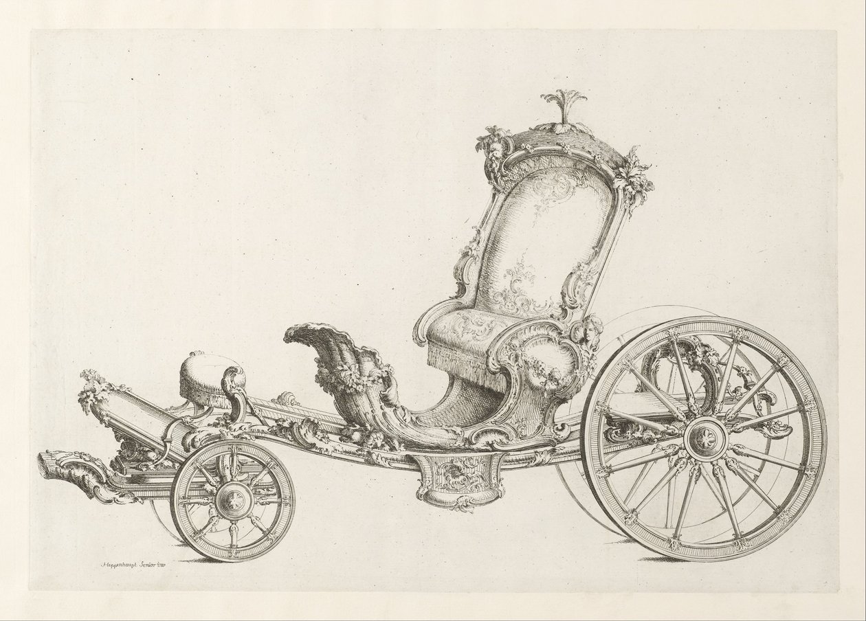 Entwurf für ein Cabriolet von Johann Michael Hoppenhaupt