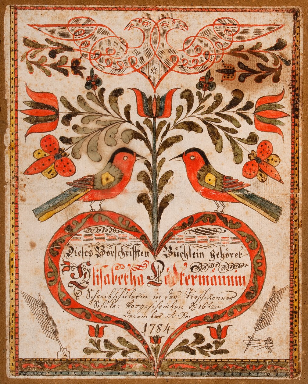 Umschlag für ein Vorschriften-Büchlein von Johann Adam Eyer
