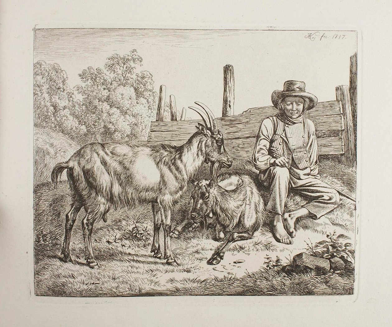 Hirte mit Ziegen von Johann Adam Klein