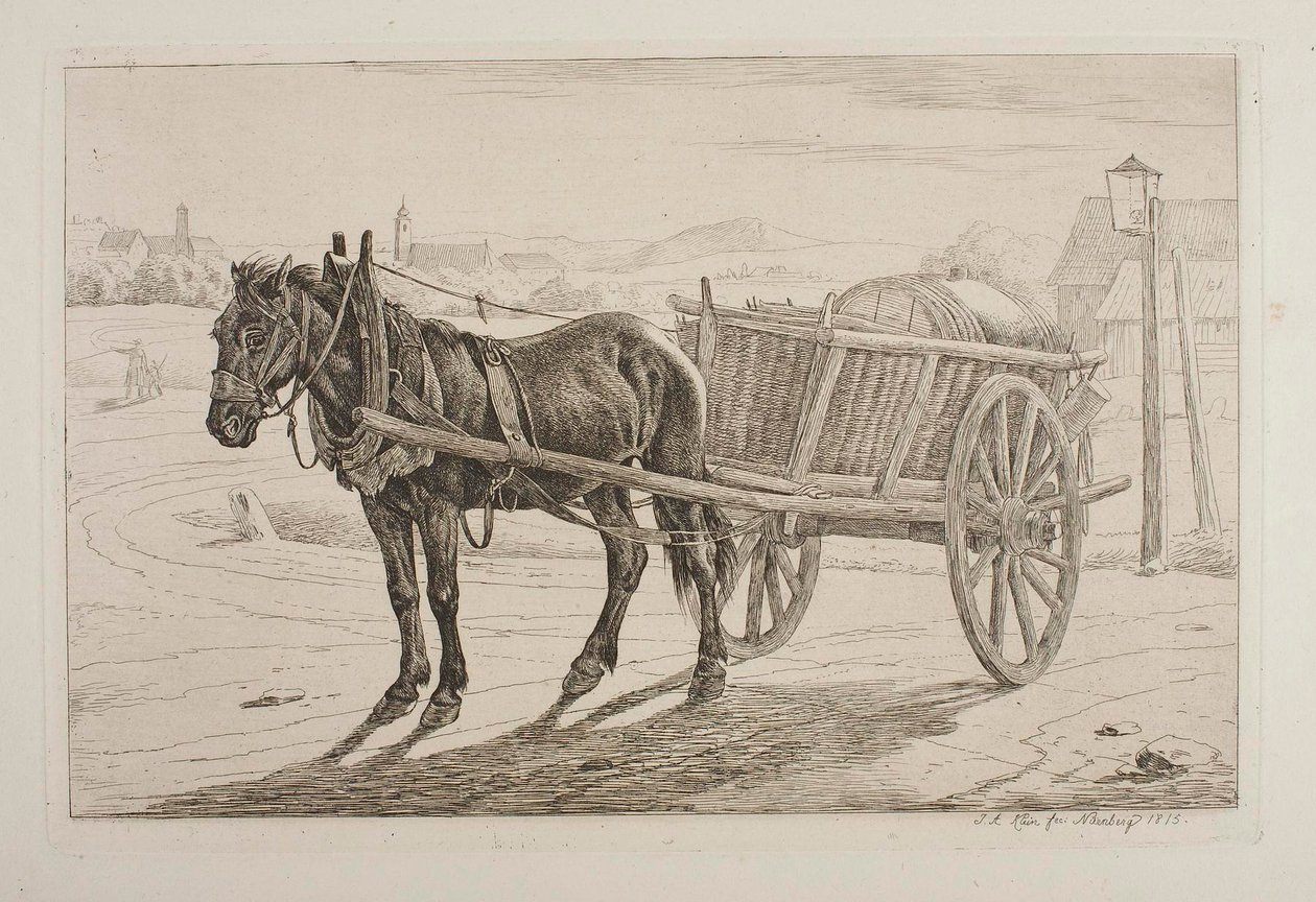 Pferd mit Bierwagen von Johann Adam Klein
