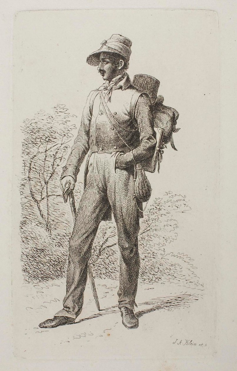 Johann Jacob Kirchner auf Wandertour von Johann Adam Klein