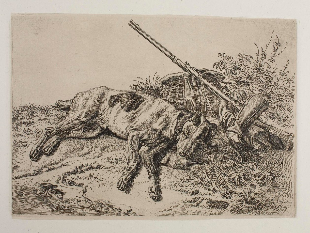 Schlafender Hund von Johann Adam Klein