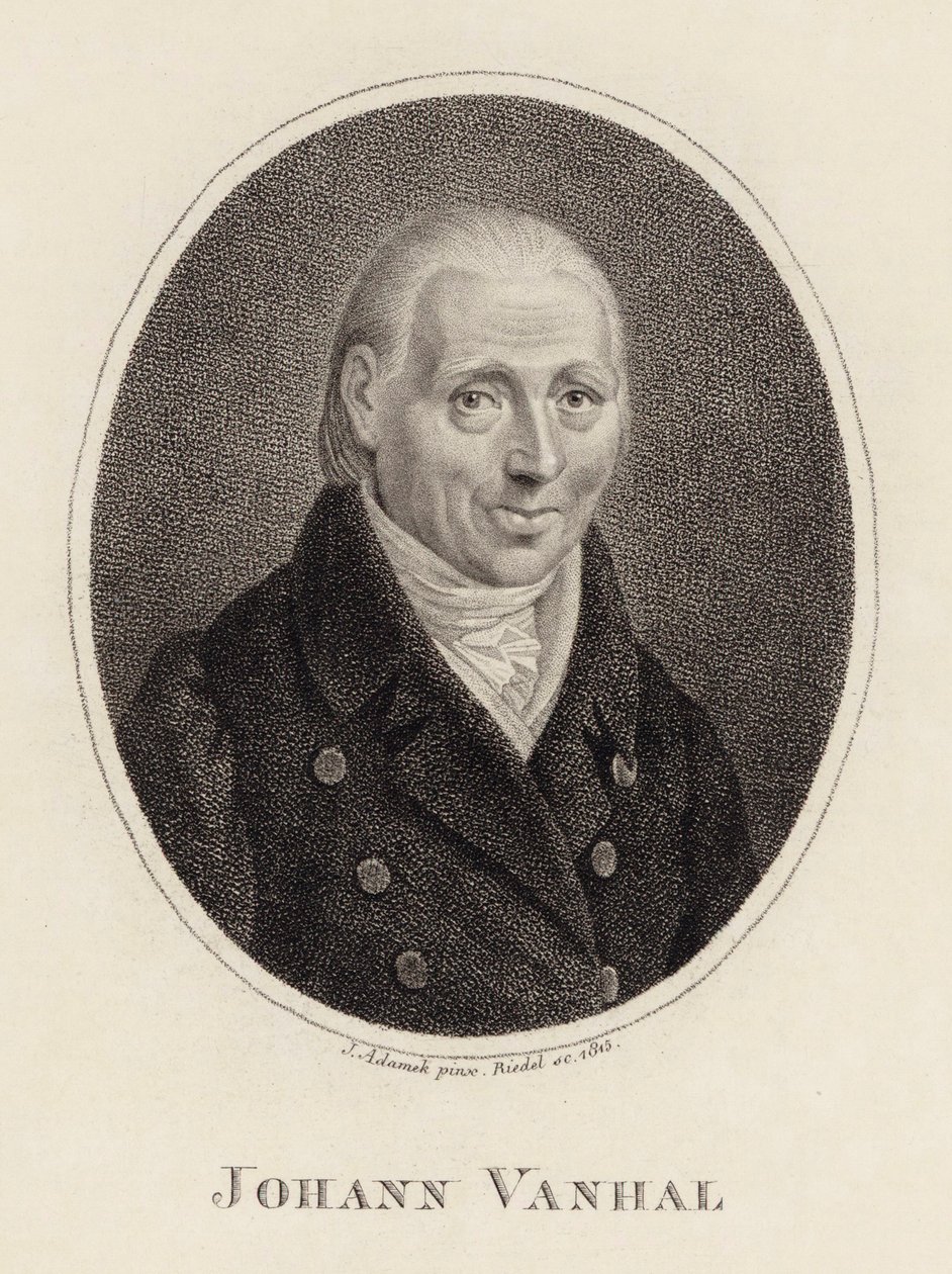 Porträt des Komponisten Johann Baptist Wanhal 1739-1813, 1815 von Johann Adamek