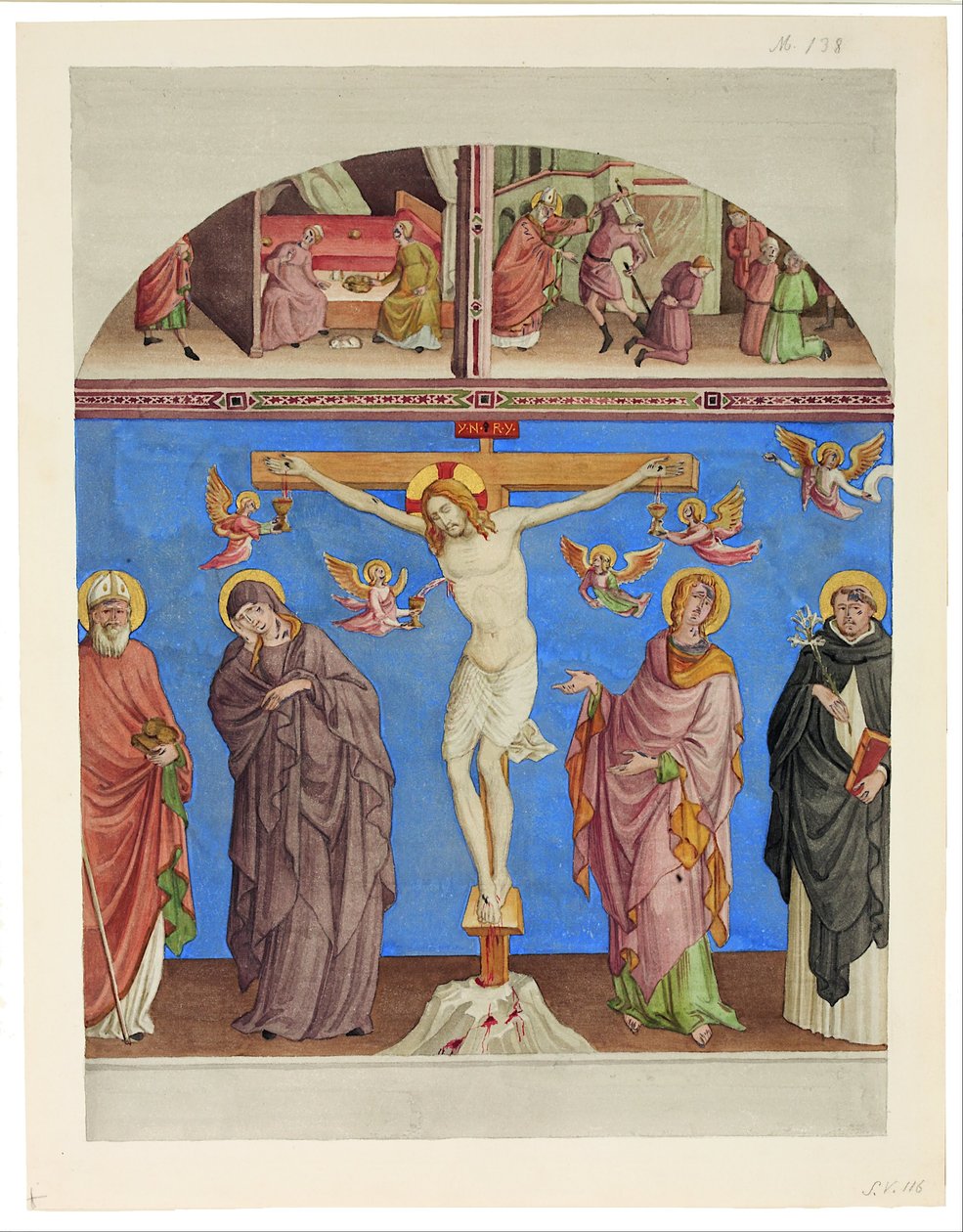 Christus am Kreuz in der Kirche von S. Domenico in Arezzo von Johann Anton Ramboux
