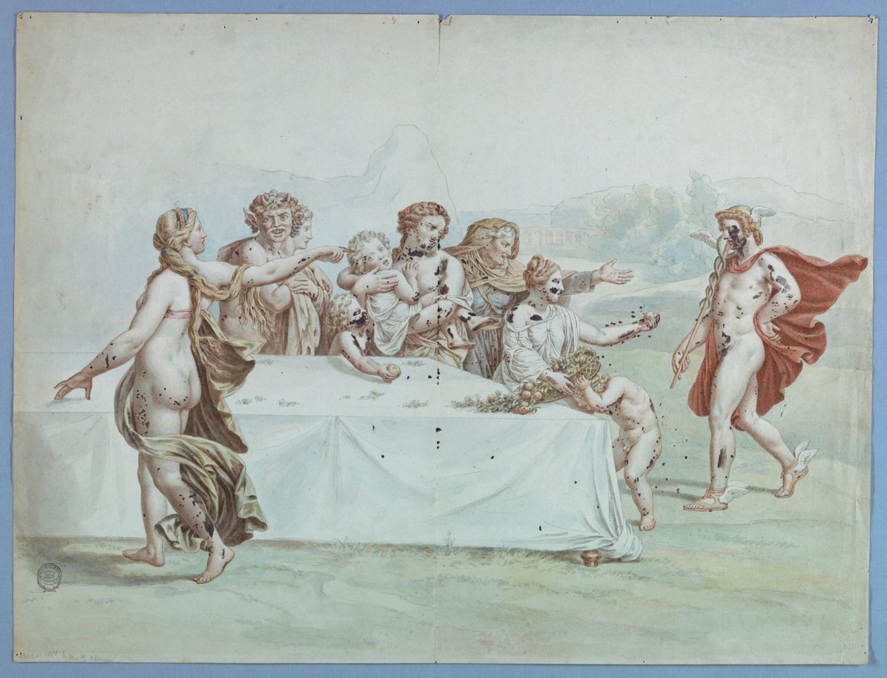 Hermes im Garten der Hesperiden von Johann August Nahl the Younger