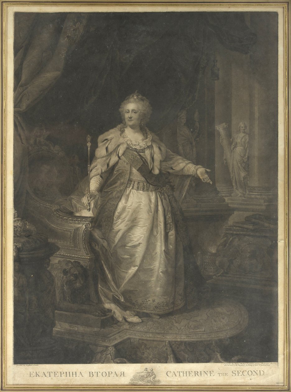 Katharina II. von Russland (1729-1796) von Johann Baptist von Lampi the Elder