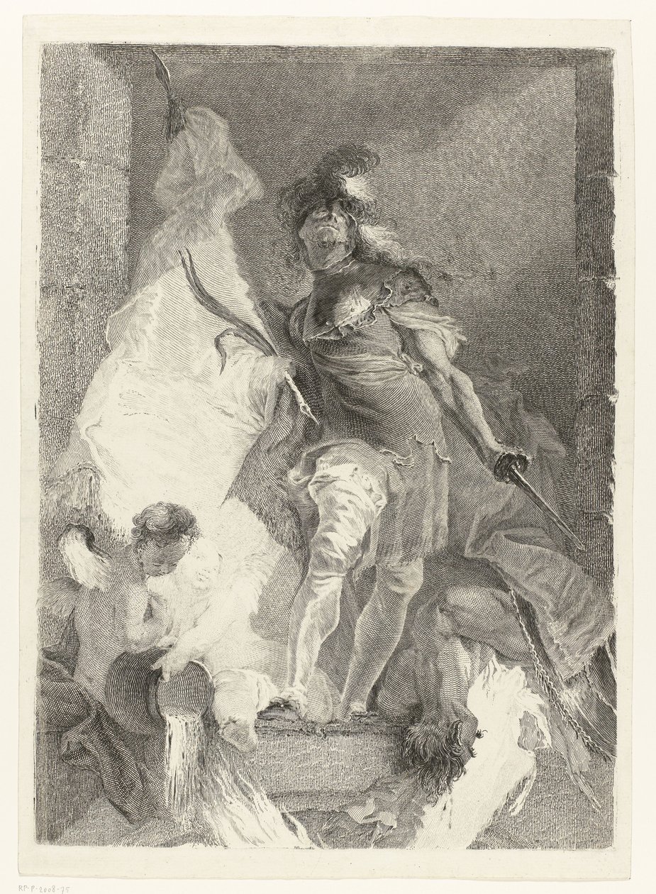 Der heilige Florian als Krieger mit Siegespalme von Johann Beheim