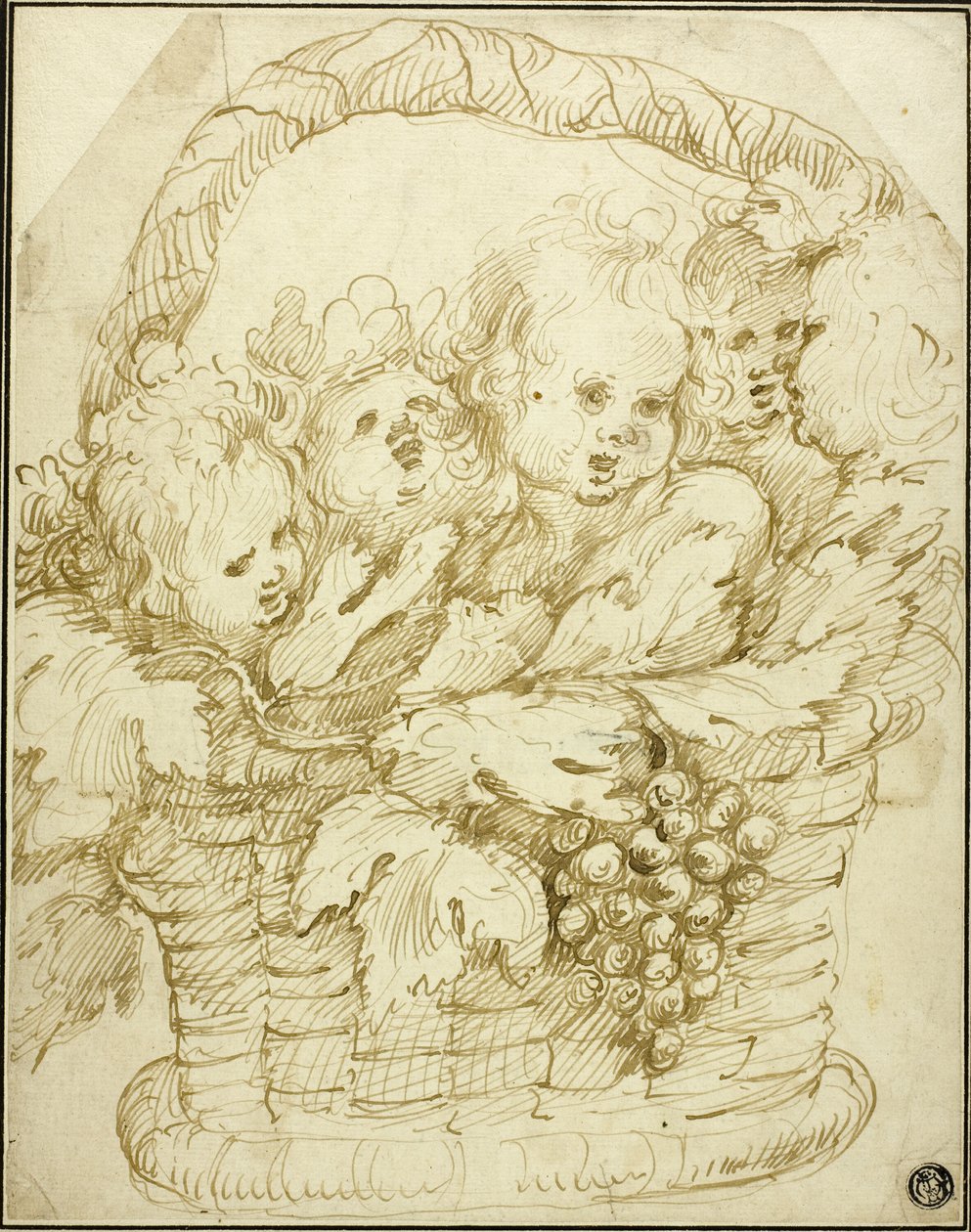 Korb mit Cupidos von Johann Boeckhorst