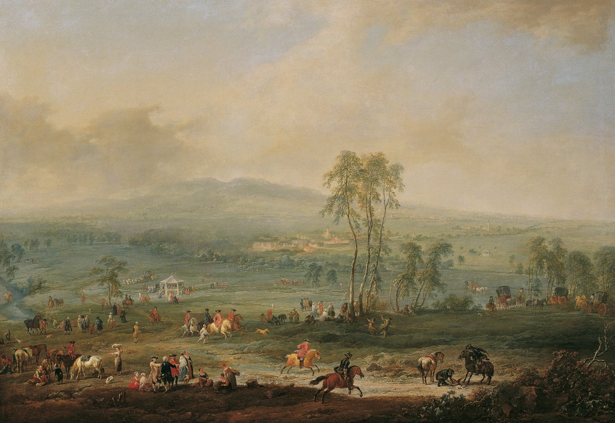 Laxenburg von der Schneiderau gegen Guntramsdorf und Mödling von Johann Christian Brand