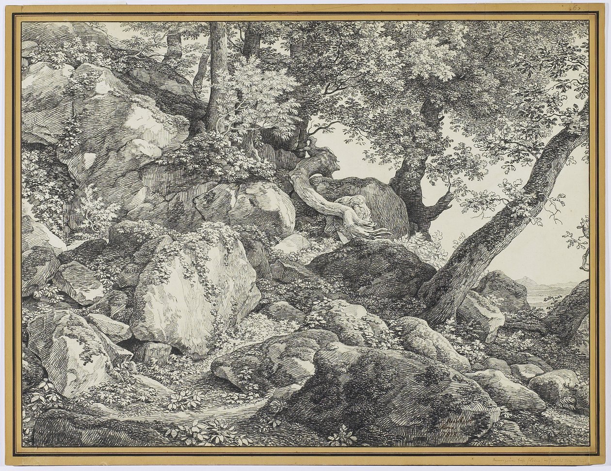 Im Park des Palazzo Chigi, Ariccia, 1818 von Johann Christian Reinhardt