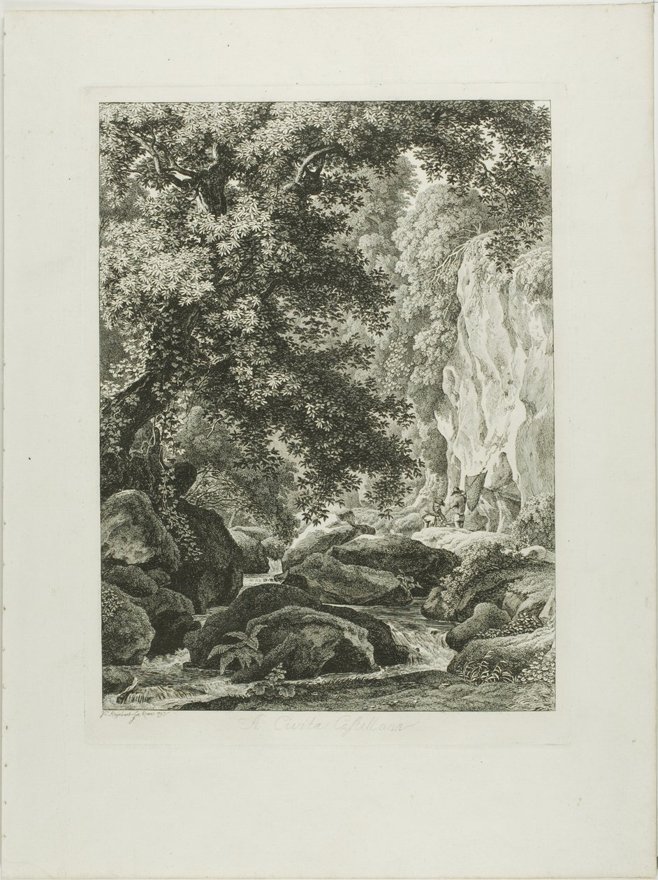 In Civita Castellana, aus Malerisch Radierte Prospekte aus Italien von Johann Christian Reinhart