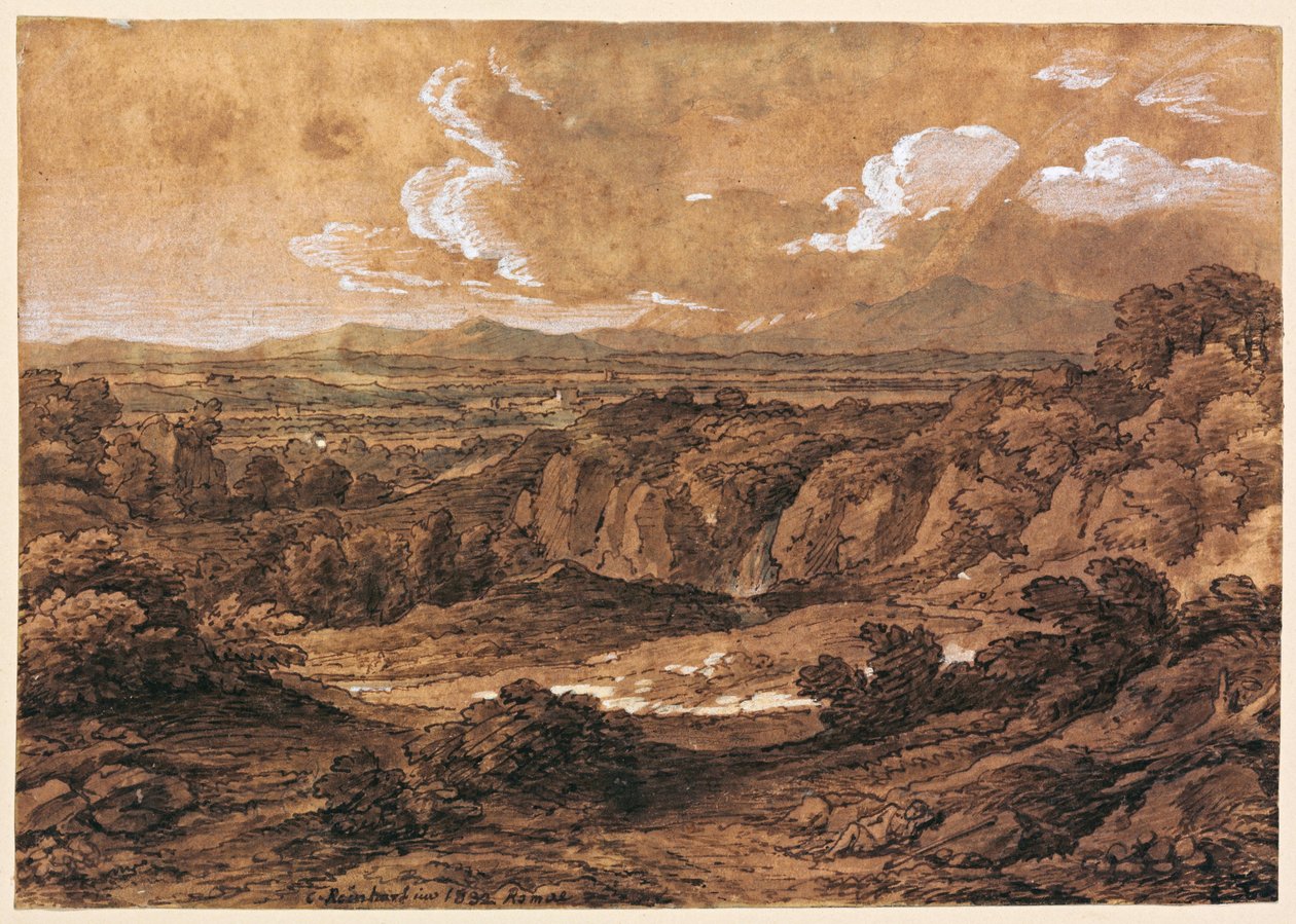 Felsige Waldlandschaft von Johann Christian Reinhart