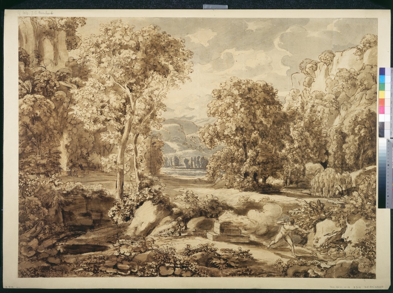 Landschaft mit den Opfern von Kain und Abel von Johann Christian Reinhart