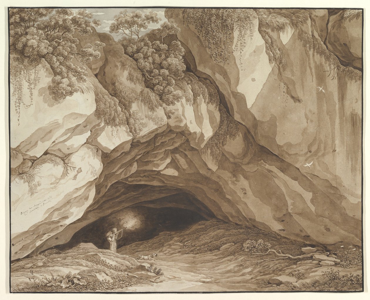 Felsige Landschaft mit Jägern von Johann Christian Reinhart