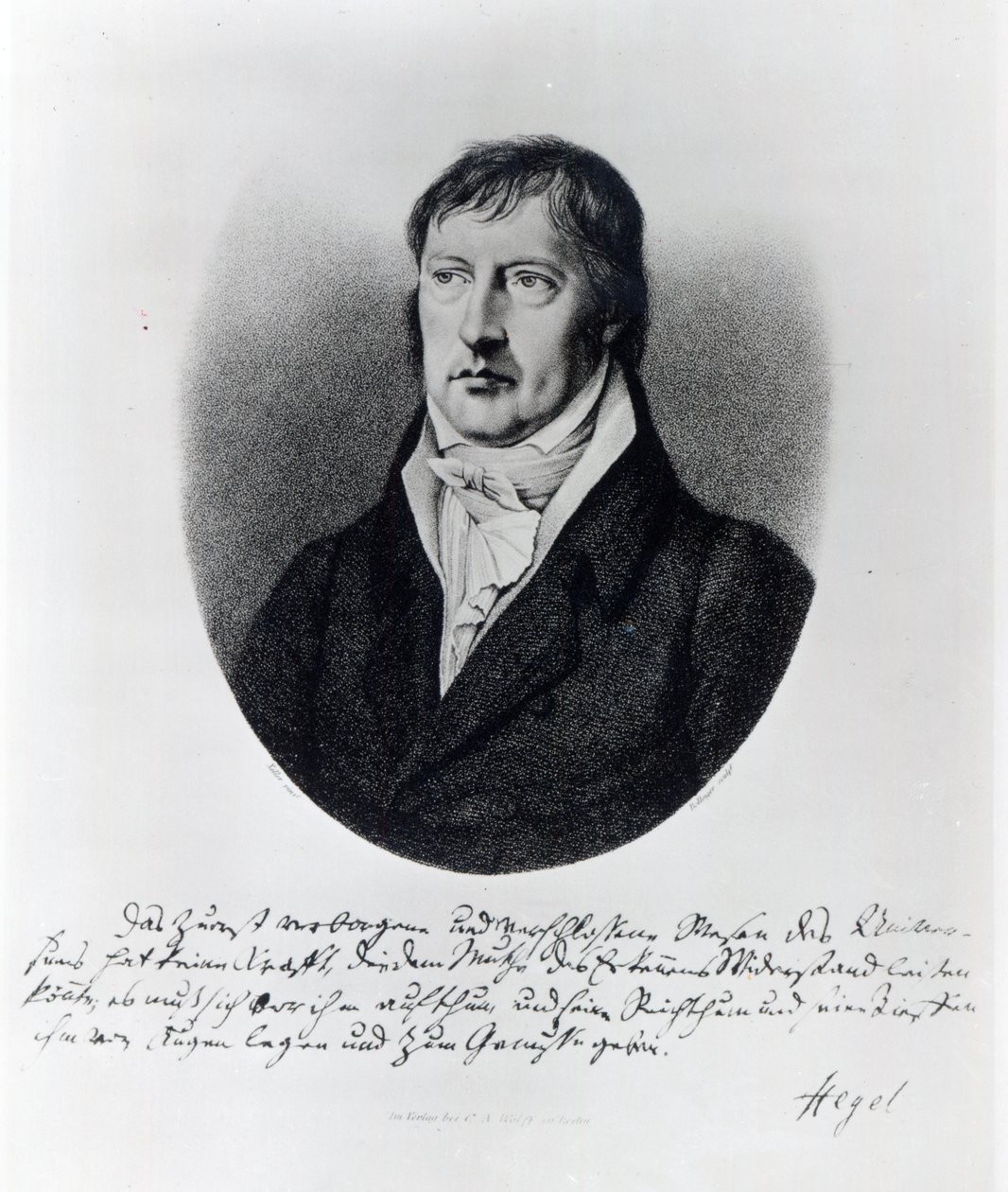 Georg Wilhelm Friedrich Hegel, graviert von F.W. Bollinger, ca. 1825 von Johann Christian Xeller