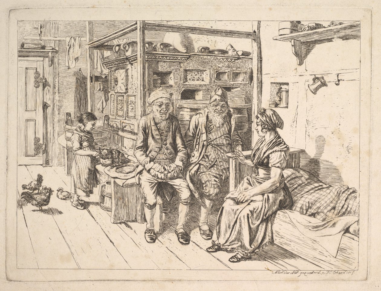 Die jüdische Familie um den Ofen von Johann Christoph Erhard