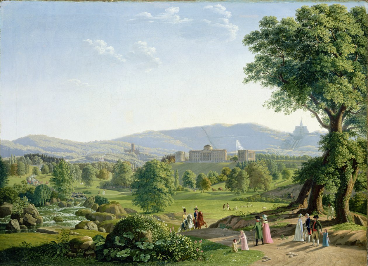 Schloss Wilhelmshöhe mit dem Habichtswald von Johann Erdmann Hummel