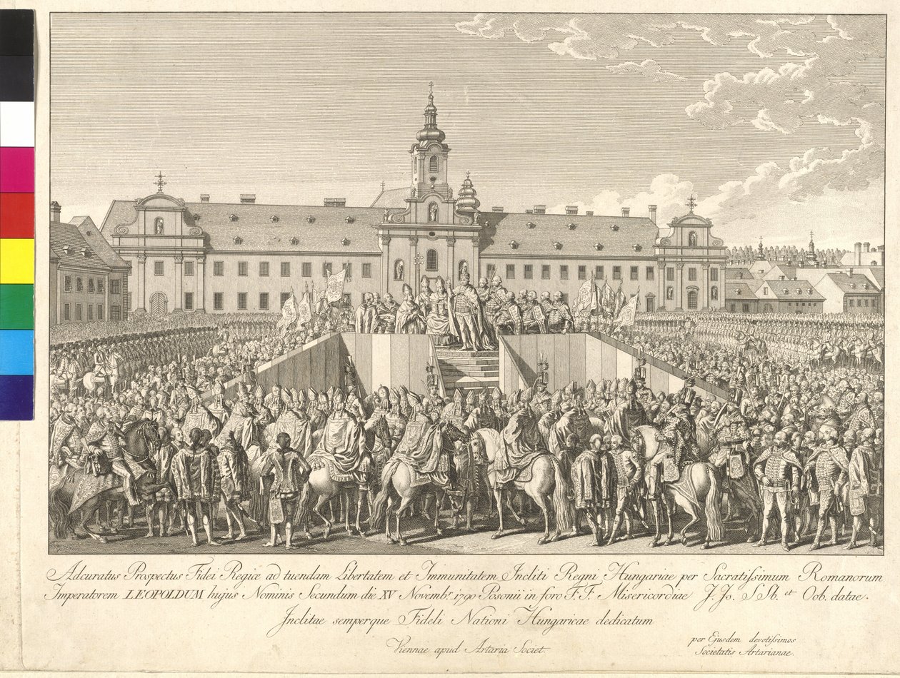 Krönung von Kaiser Leopold II. zum König von Ungarn in Bratislava am 15. November 1790 von Johann Ernst Mansfeld