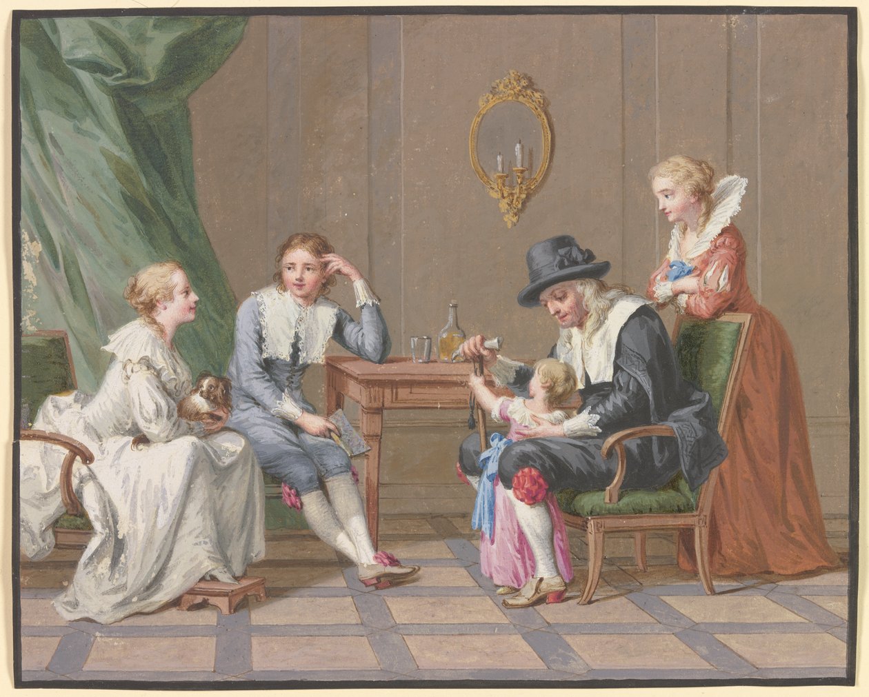 Familienszene von Johann Friedrich August Tischbein