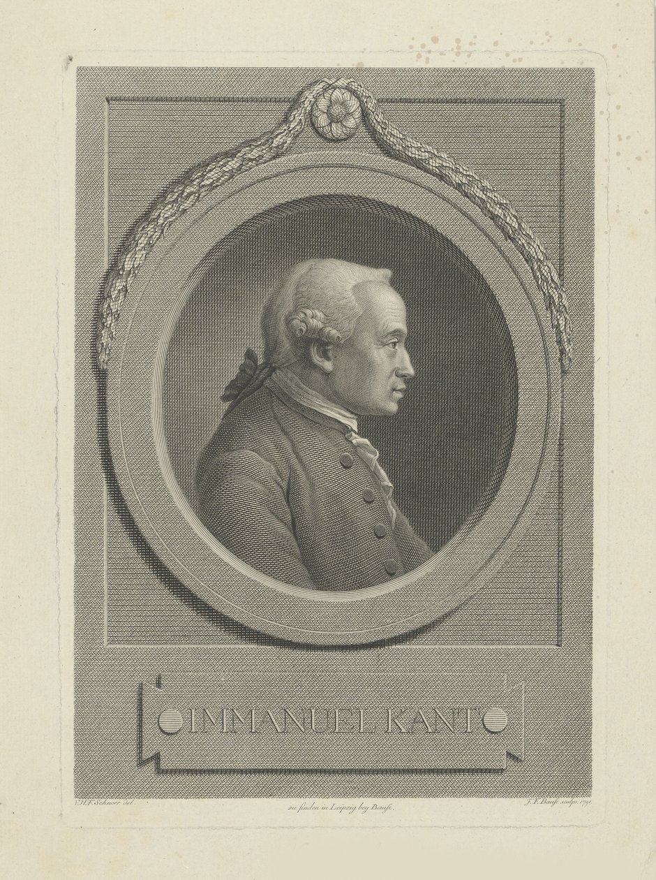 Porträt von Immanuel Kant 1724-1804 von Johann Friedrich Bause