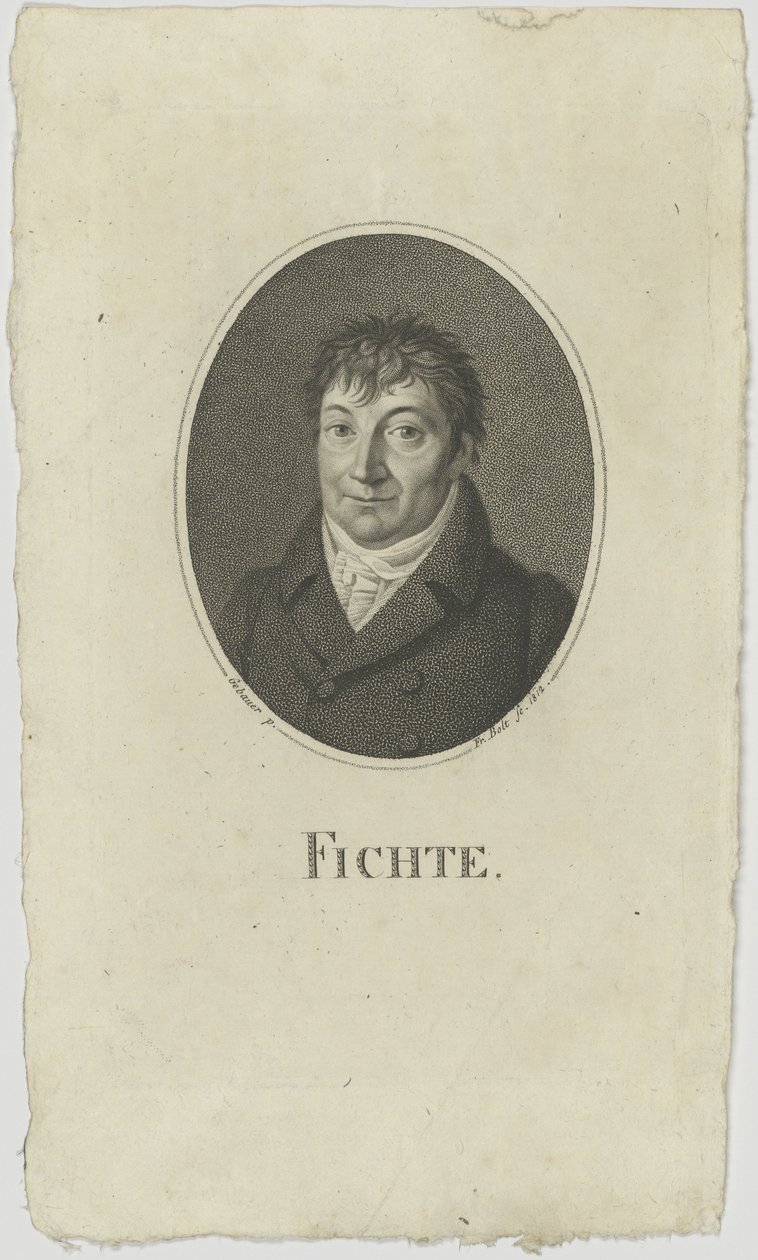 Porträt von Johann Gottlieb Fichte 1762-1814, 1812 von Johann Friedrich Bolt