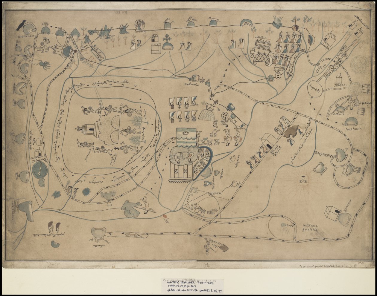 Eine Sammlung von Waldecks Originalkunstwerken aus Mesoamerika, Box 18 von 22 von Johann Friedrich Maximilian von Waldeck