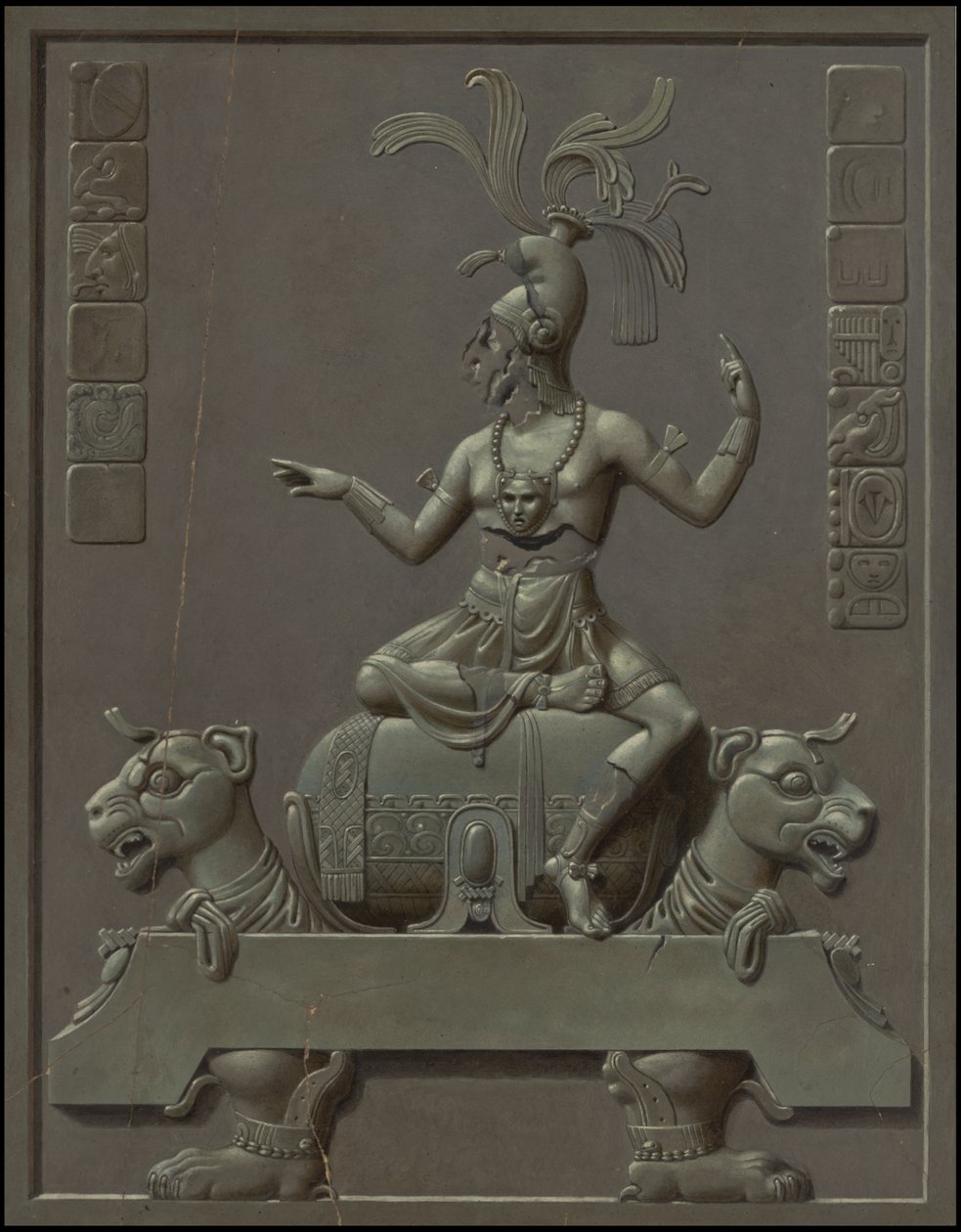 Eine Sammlung von Waldecks Originalkunstwerken aus Mesoamerika, Box 7 von 22 von Johann Friedrich Maximilian von Waldeck