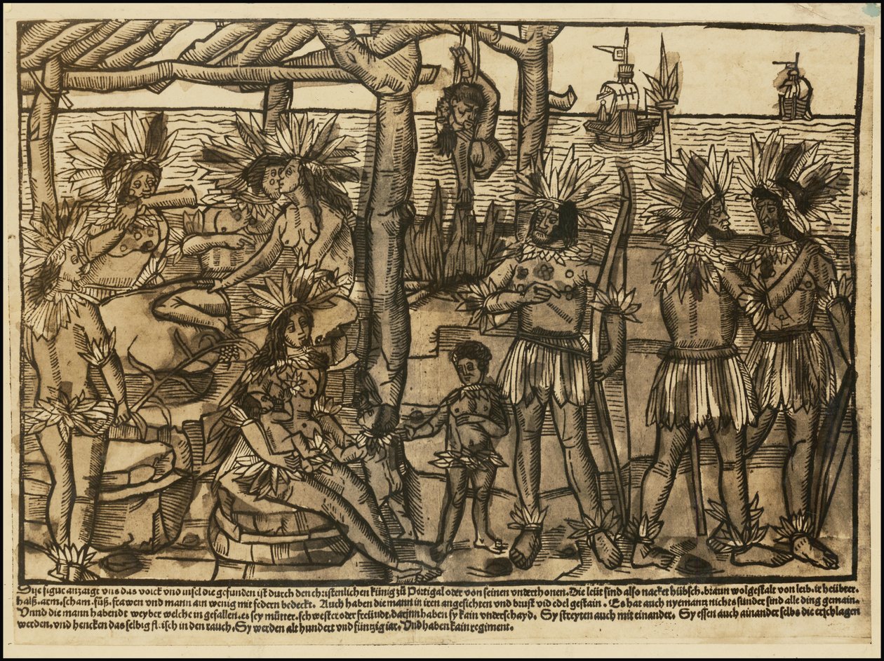 1500er Illustration von Ureinwohnern von Johann Froschauer von Johann Froschauer