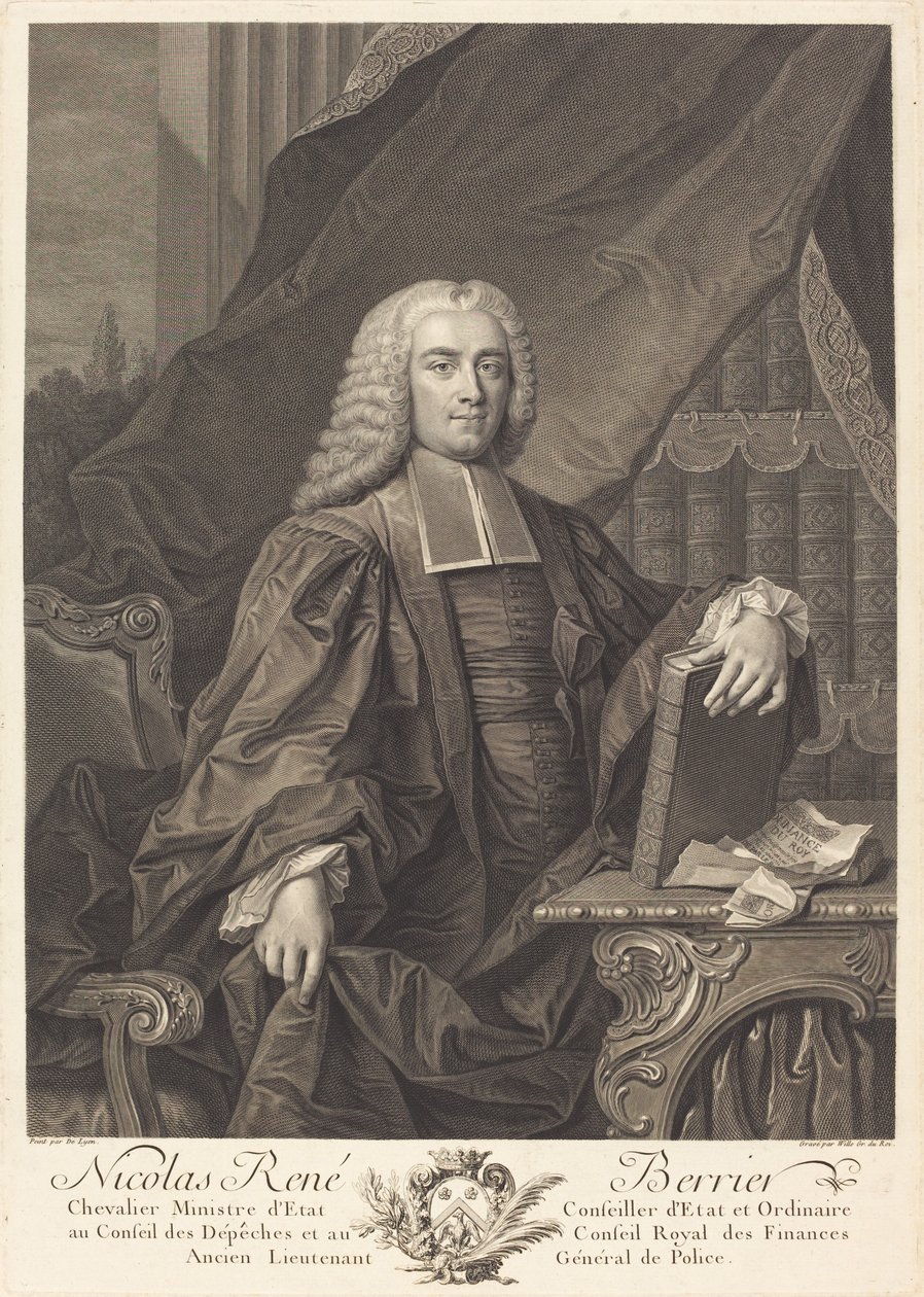 Nicolas Rene Berryer von Johann Georg Wille after Jean François Delyen