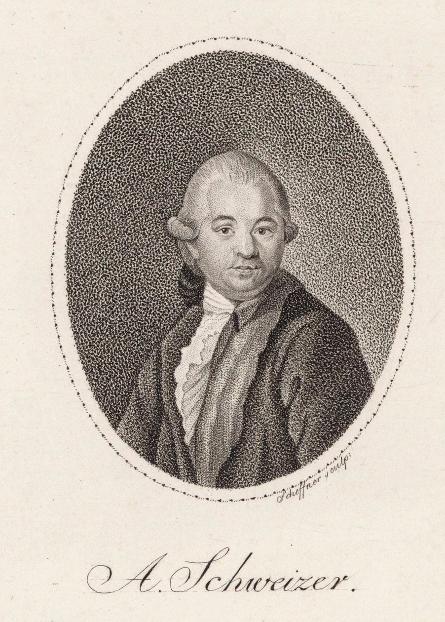 Porträt des Komponisten Anton Schweitzer 1735-1787, 1785 von Johann Gottfried Scheffner