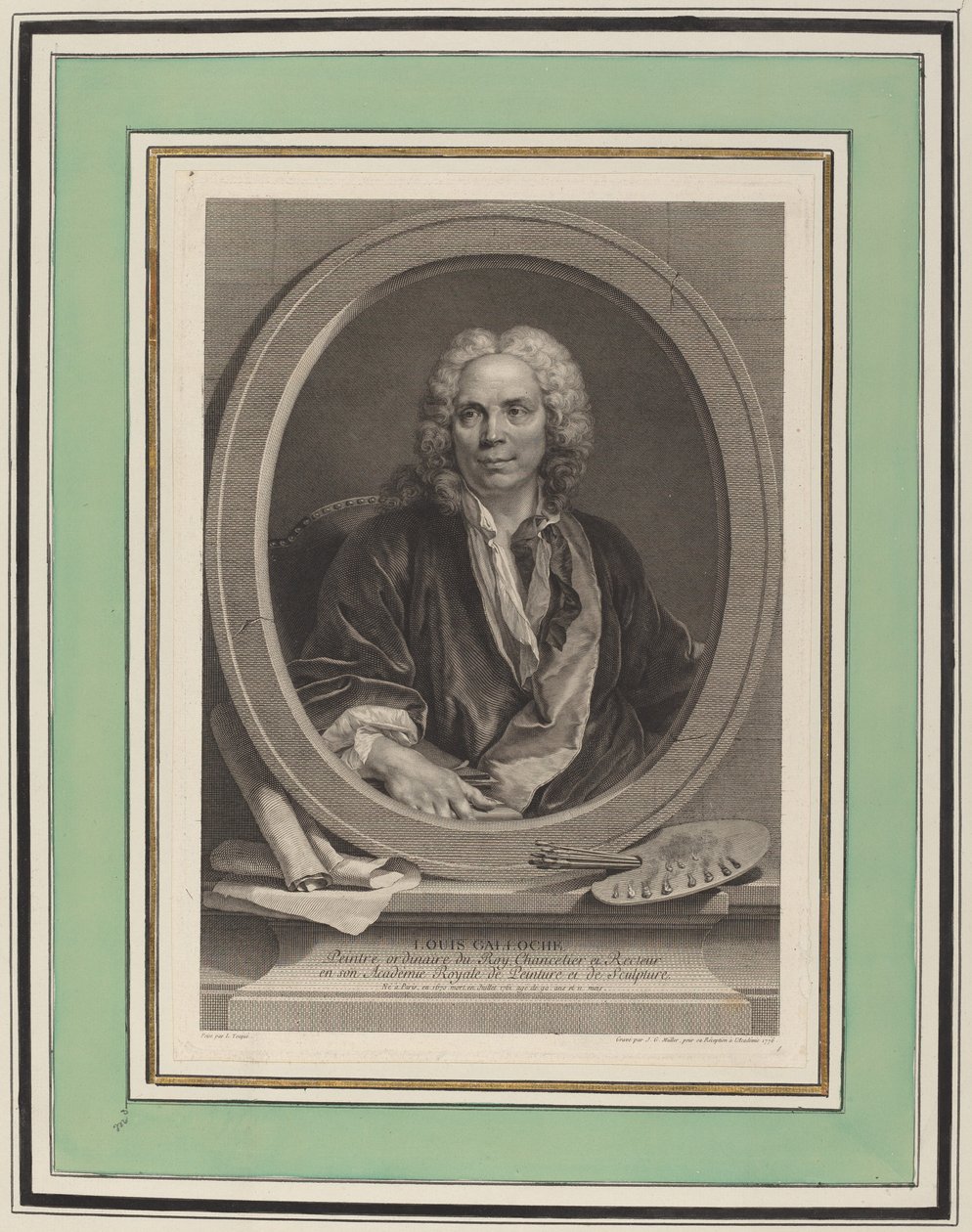 Louis Galloche von Johann Gotthard Müller, after Louis Tocqué