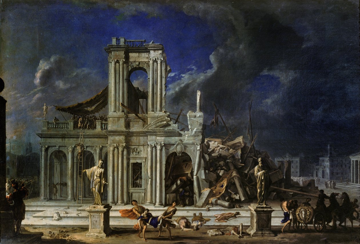 Samson erschlägt die Philister, ca. 1633-34 von Johann Heinrich Schönfeld