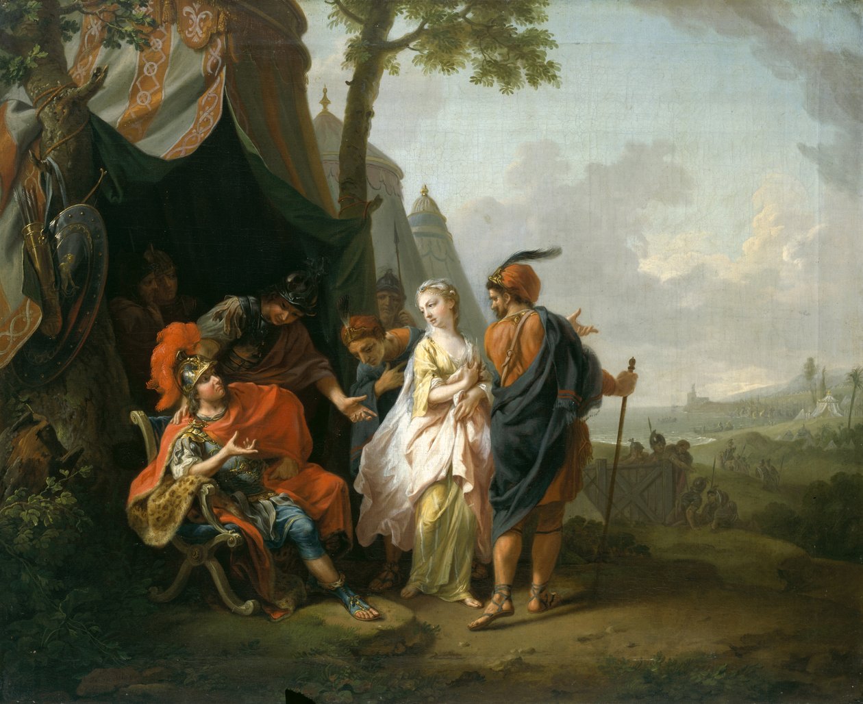 Die Entführung der Briseis aus dem Zelt des Achilles von Johann Heinrich Tischbein
