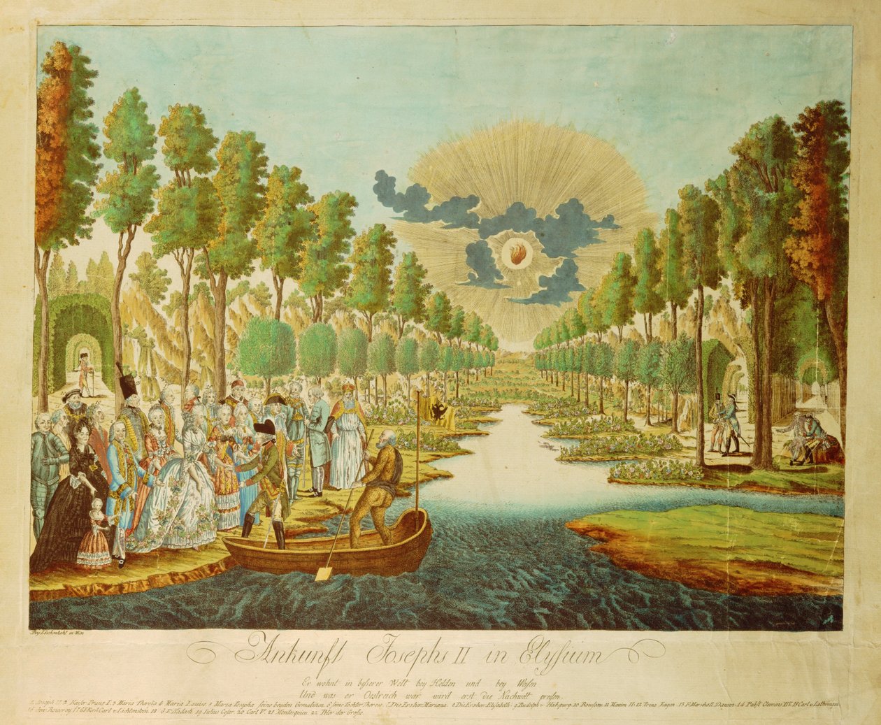Ankunft von Kaiser Joseph im Elysium von Johann Hieronymus Loeschenkohl