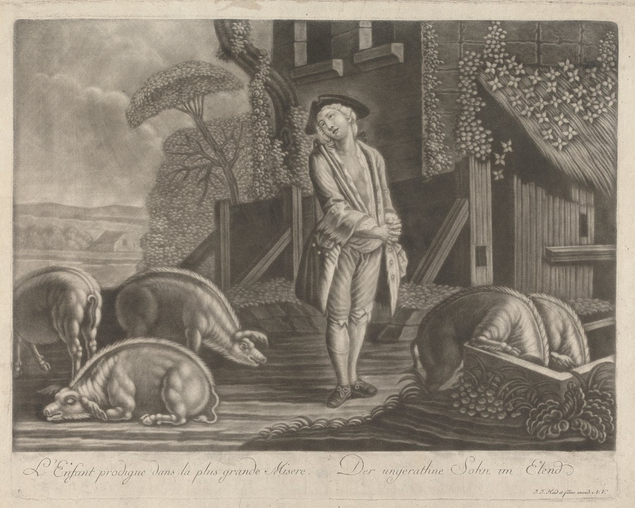 Das verlorene Kind im größten Elend von Johann Jacobus Haid
