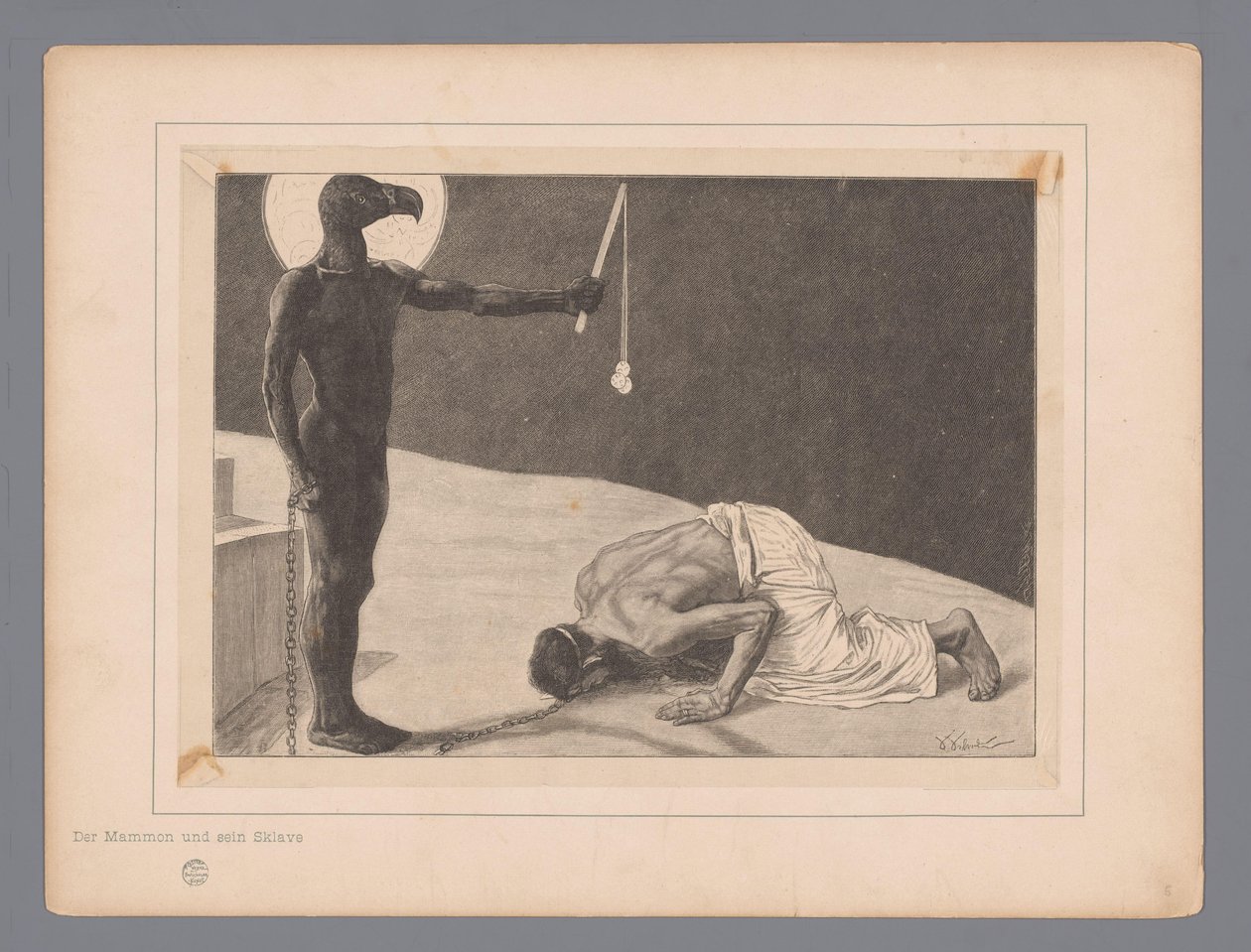 Anbetung des Mammons von Johann Jakob Weber