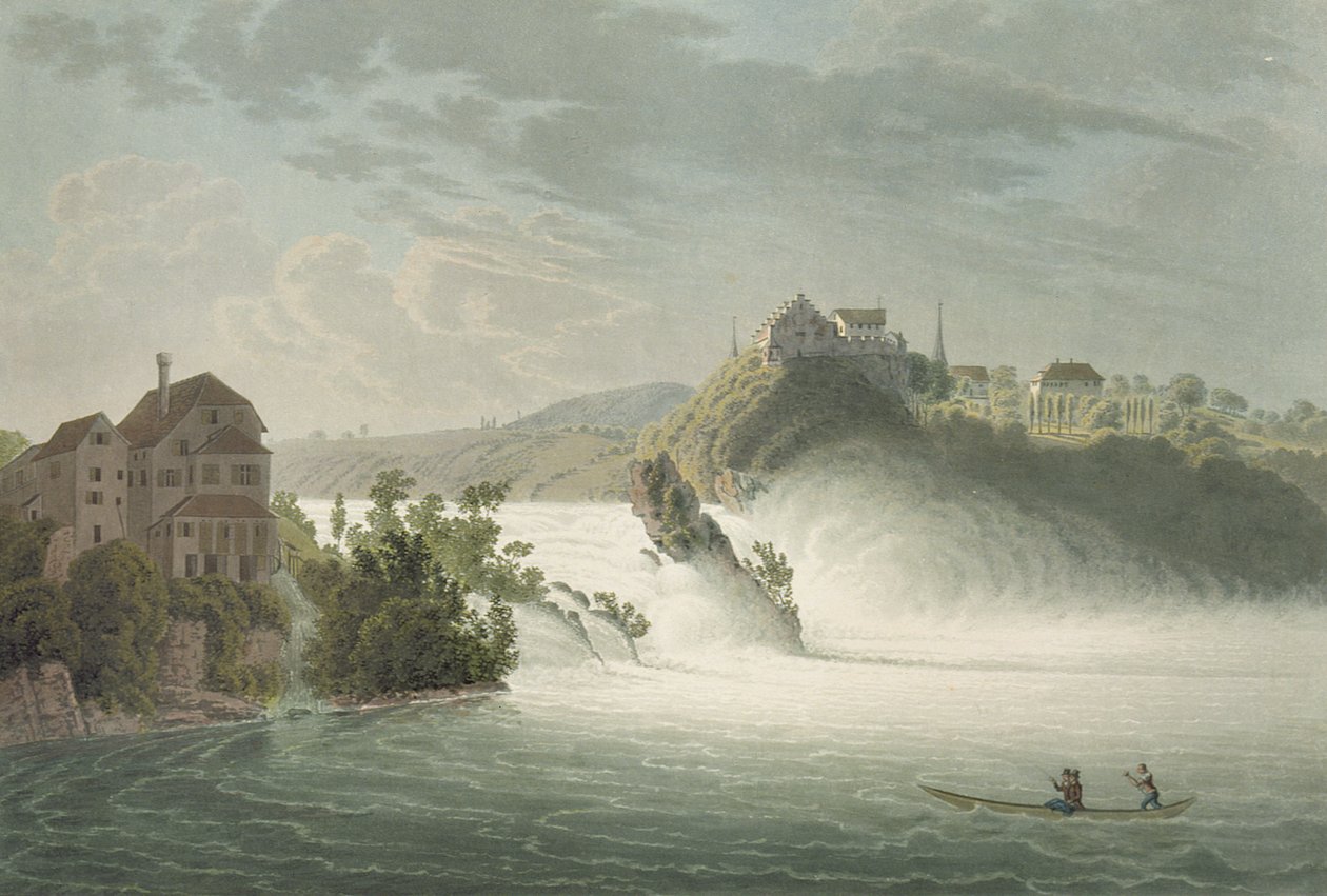 Der Rheinfall, graviert von J. Hurlimann von Johann Jakob Wetzel