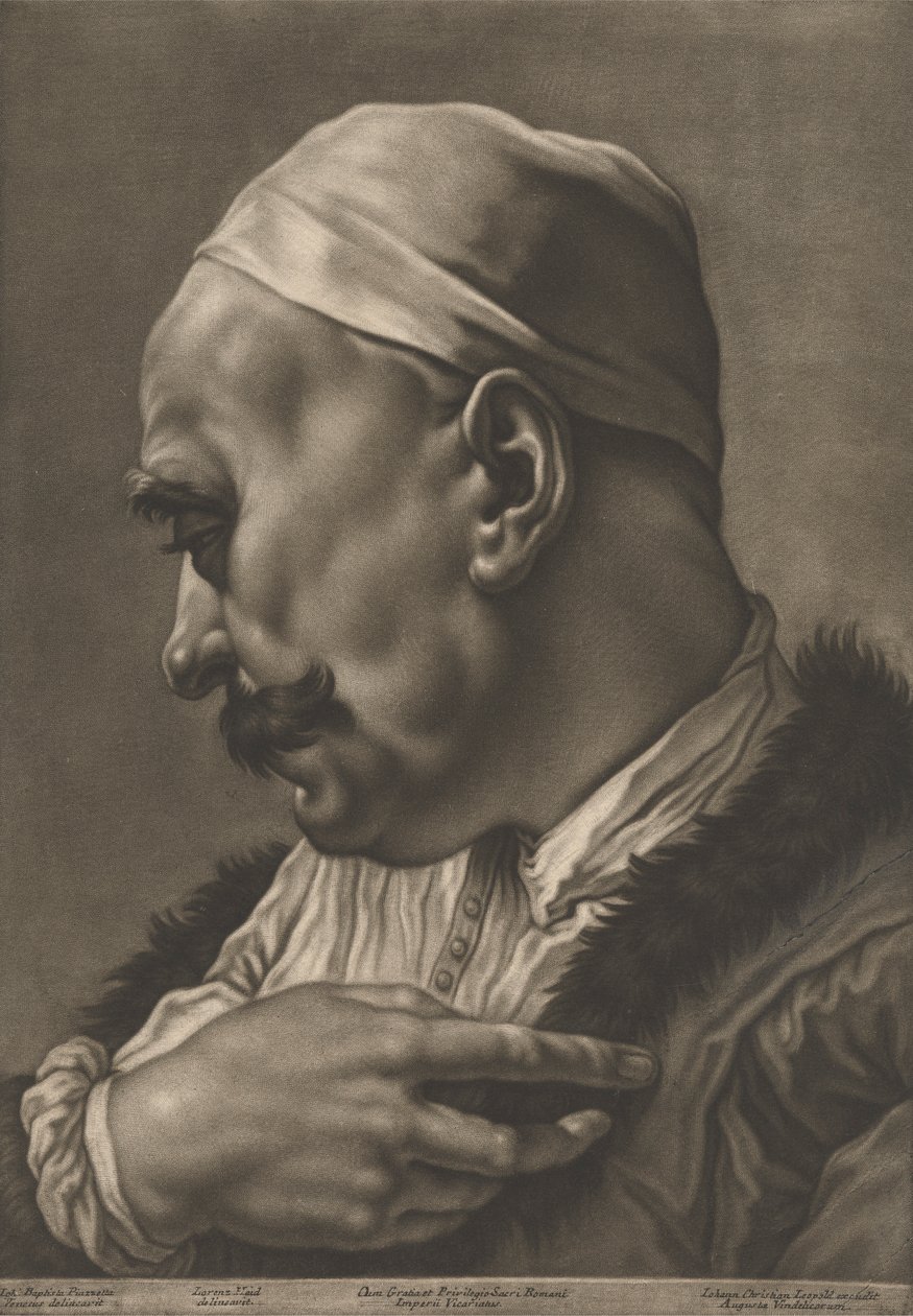 Porträt eines Mannes mit Mütze von Johann Lorenz Haid