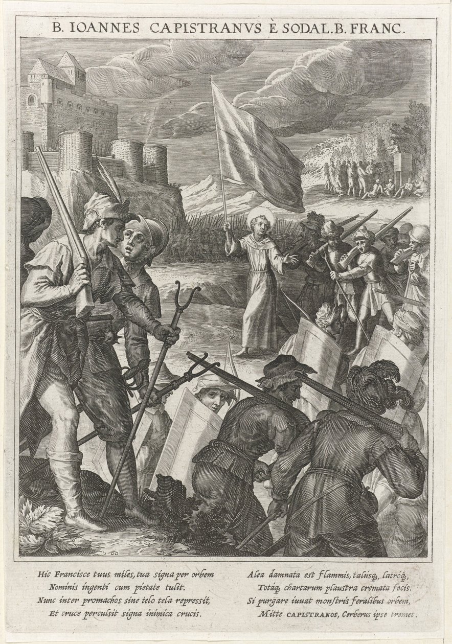 Der heilige Johannes von Capistrano führt die christlichen Streitkräfte bei der Belagerung von Belgrad, 1615 von Johann Matthias Kager