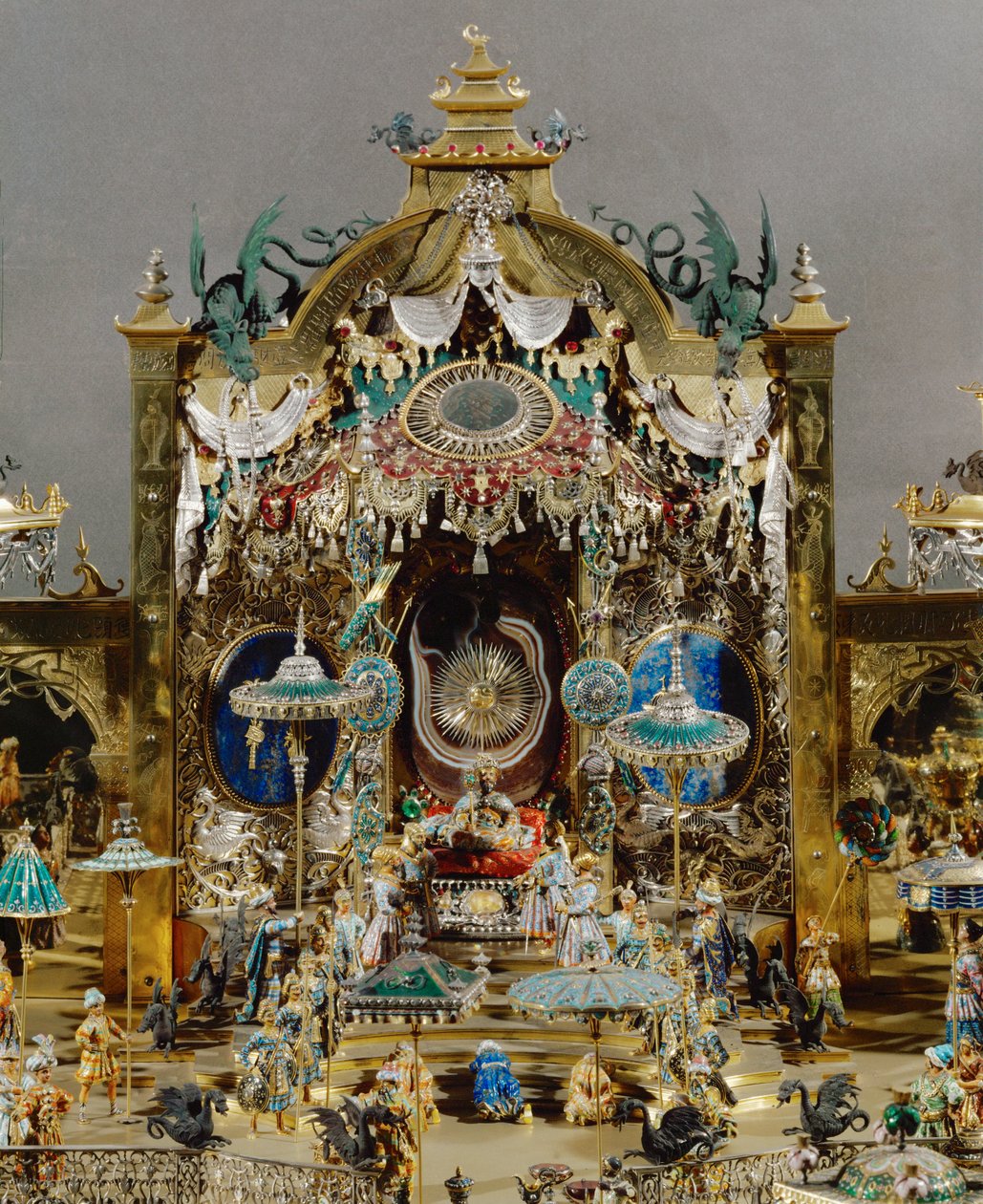 Der Hof in Delhi am Jahrestag des Großen Mogul Aureng-Zeb von Johann Melchior Dinglinger