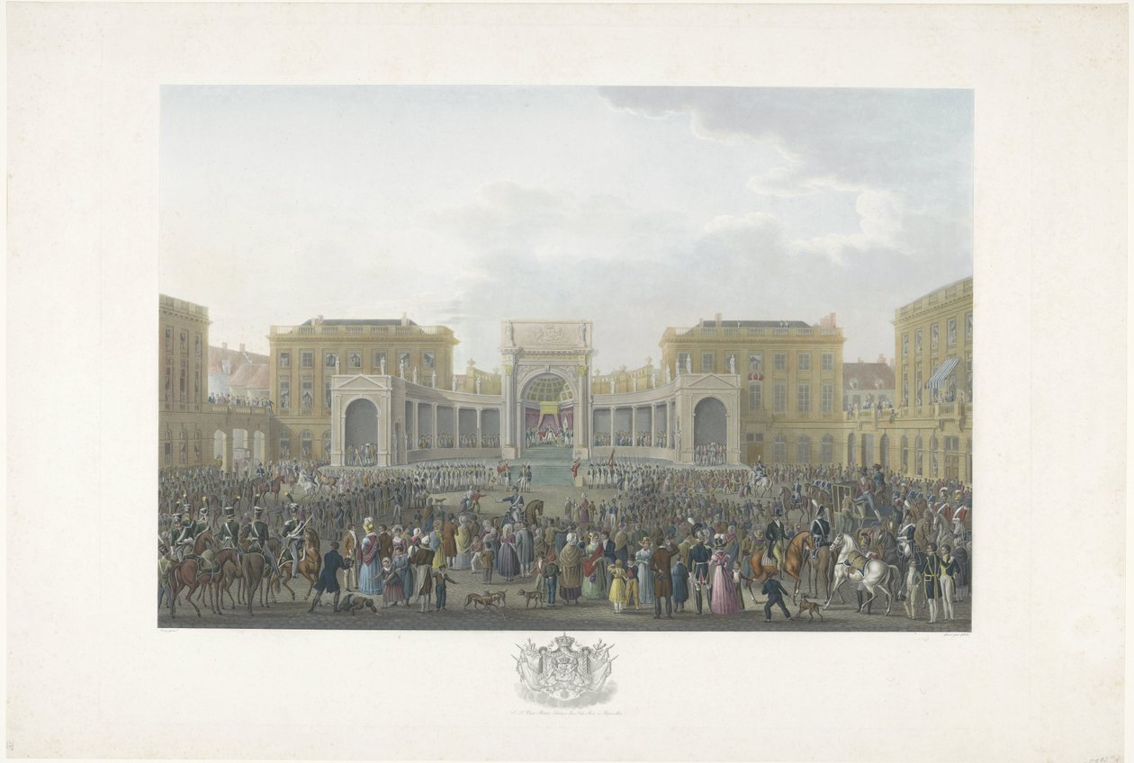 Krönung von Wilhelm I. in Brüssel am 21. September 1815 von Johann Nepomuk Gibèle