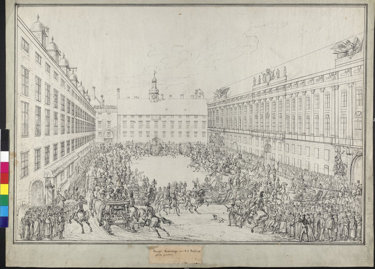 Hofschlittenfahrt während des Wiener Kongresses von Johann Nepomuk Hoechle
