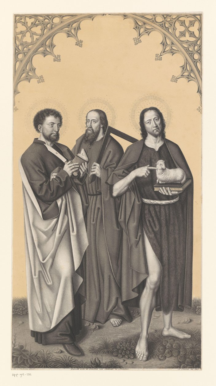 Heiliger Bartholomäus, Thomas und Johannes der Täufer von Johann Nepomuk Strixner