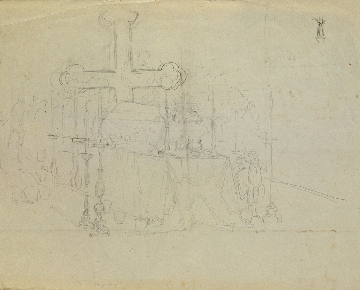 Aufbahrung der Juliana Krafft und ihrer Tochter Ludovica von Johann Peter Krafft
