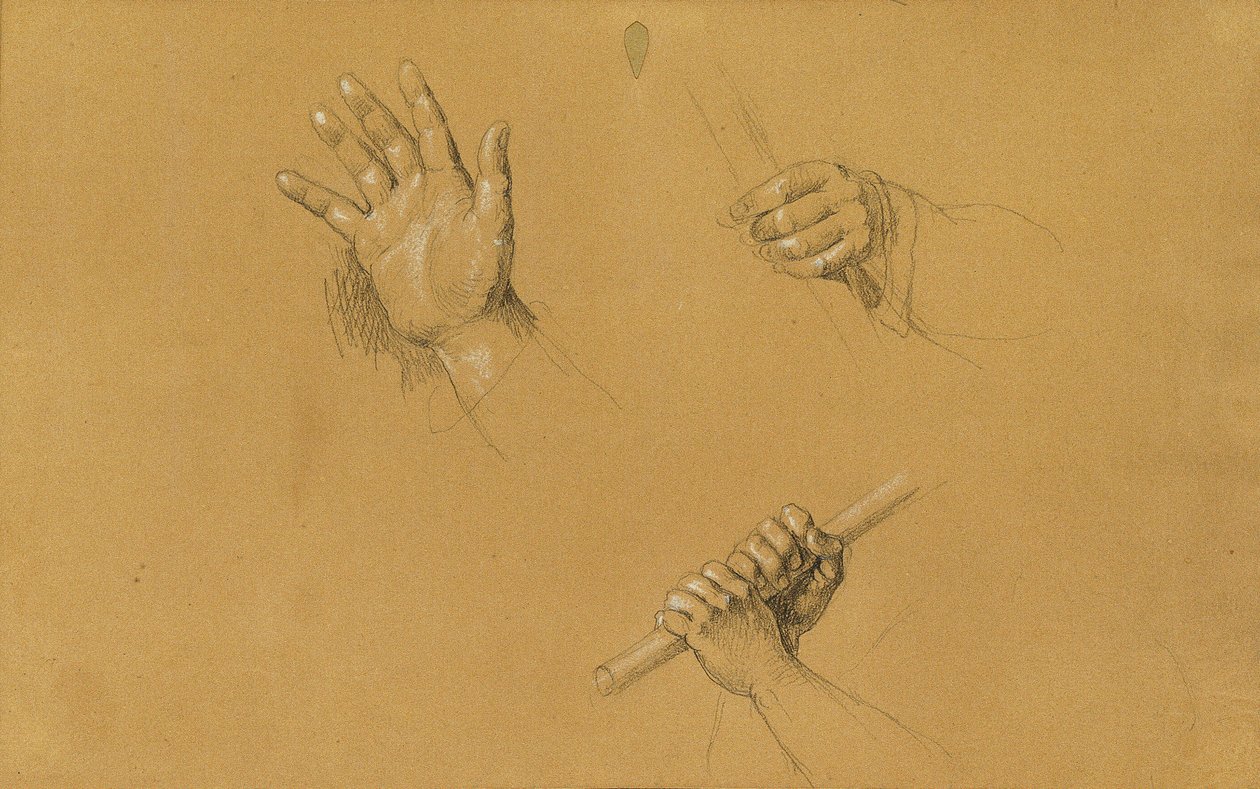 Handstudien zur "Szene aus dem Tiroler Freiheitskampf" von Johann Peter Krafft