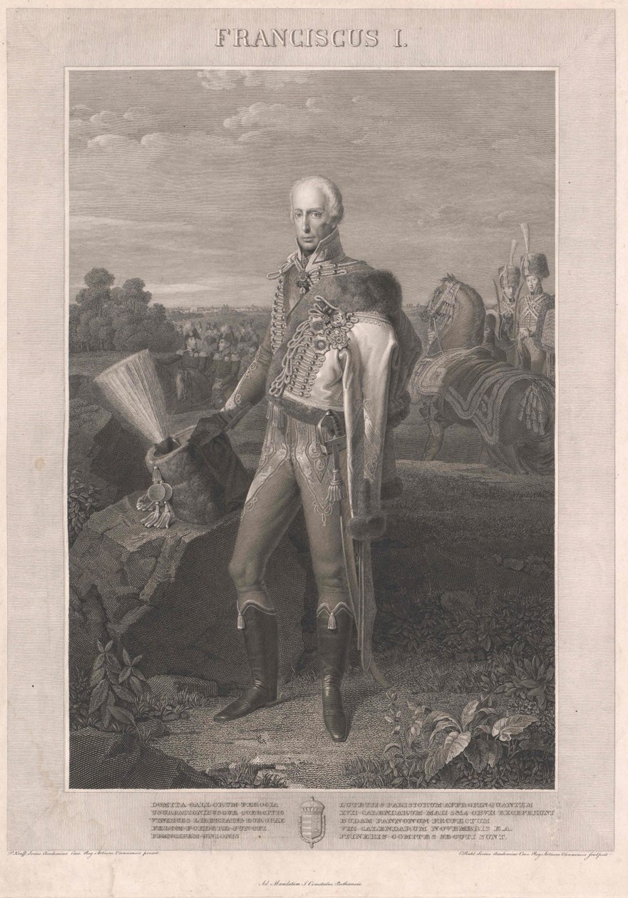 Römisch-deutscher Kaiser Franz II. (Stich) von Johann Peter Krafft