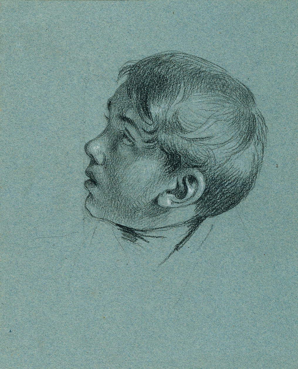 Kopfstudie eines Knaben zu "Rückkehr des Kaisers Franz aus Pressburg" von Johann Peter Krafft