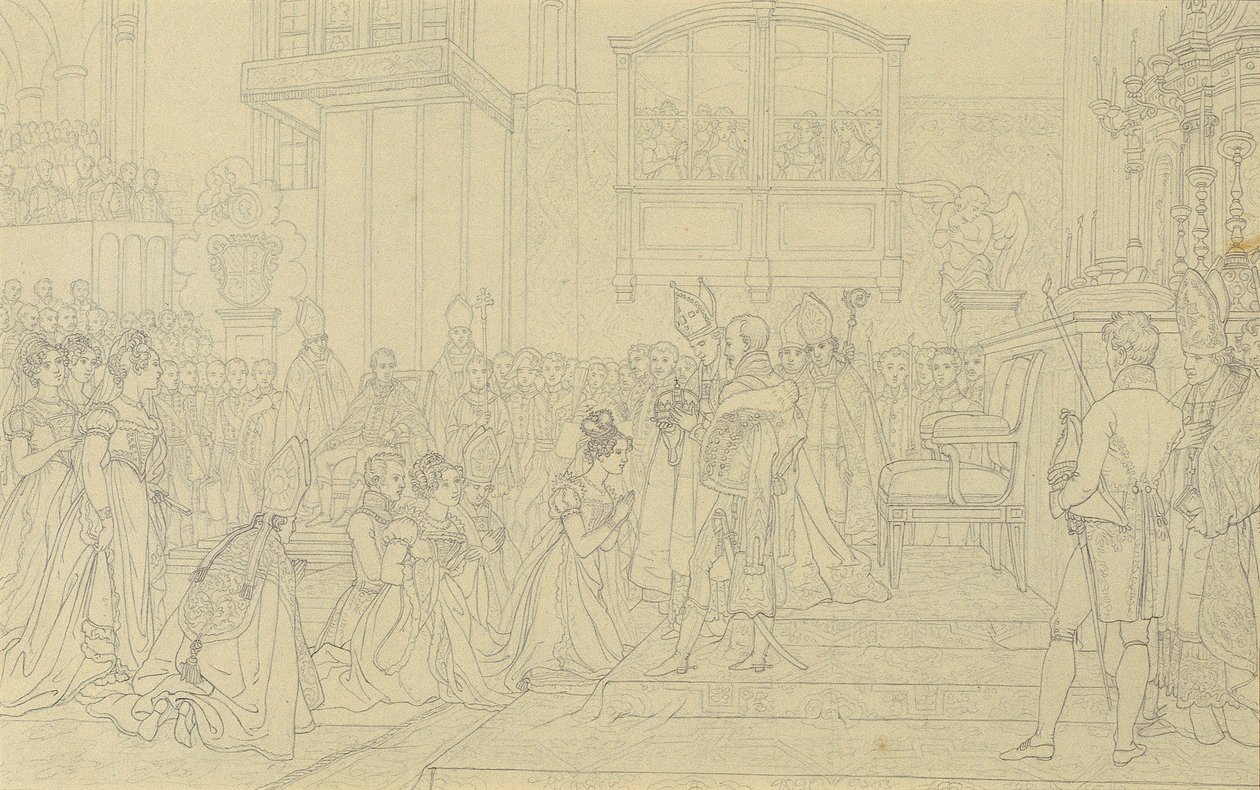 Krönung der Kaiserin Carolina Augusta in Pressburg von Johann Peter Krafft